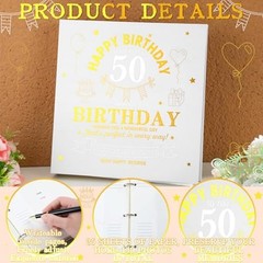 50th Birthday DIY Photo Album with Writing Message 4×6 Inch Photos 140 Photos