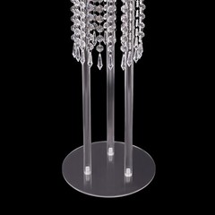 2Pcs 23.62in Clear Acrylic Flower Stands For Wedding Aisle Reception Decor