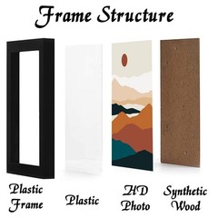 Black 12×16 Picture Frame Set of 3, High Transparent Frame for 12 By 16 Photo…