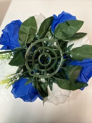 Flower Balls Wedding Rose Centerpiece Royal Blue&white (READ DESCRIPTION) 11”