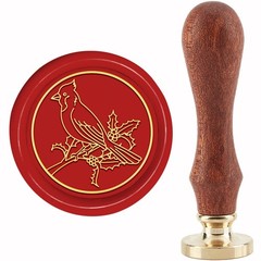CRASPIRE Bird Wax Seal Stamp Holly Mistletoe Sealing Stamp X’Mas EVE Merry Ch…