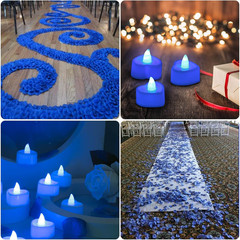 Blue Rose Petals for Romantic Night for Him Set, 2000 Pieces Artificial Rose Pet