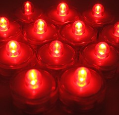 RED~96 Pack~LED Submersible Tea Lights for Wedding and Holiday