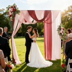 Artificial Wedding Arch Flower Kit Artificial Flower Arrangements With Drapes