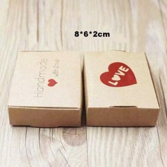 100x Handmade with love Product Packaging Box Jewelry Necklace Bracelet Packing