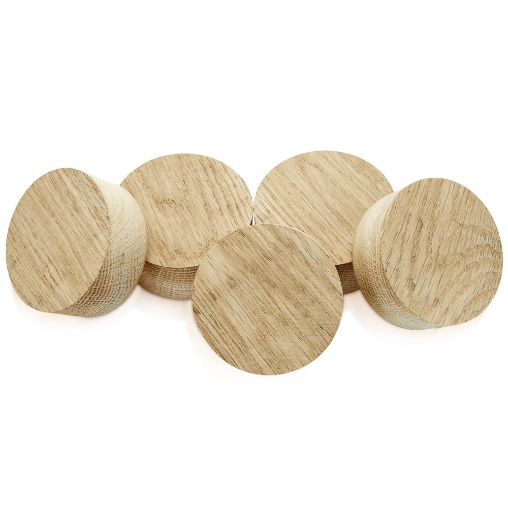 5 Pieces White Oak Wine Barrel Bung 2 Inch about 1-7/8 inch, wood colors
