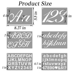 BAMIDELE Letter Stencils for Painting on Wood, 50 Pcs Calligraphy Alphabet Dr…