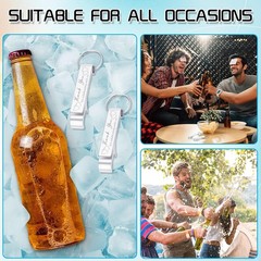 100 Pcs Bottle Opener Keychain Bulk Thank You Wedding Favors for Guests