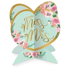 «Mint to Be» From Miss To Mrs Floral Bridal Shower Table Decor 3 Packs Lot NWT