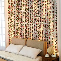Flower Garland Rose Vines, 2 Strands 16.5Ft Flower Vines for Bedroom, Rose
