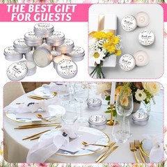 Mtlee 50 Pcs Wildflower Wedding Candles Gift Favors For Guests 1 Oz Lavender