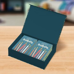 Designer Papers Birthday Greeting Card Assortment with Organizer Box (36 Card…