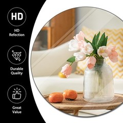 12″ Round Mirror Centerpieces Tables 12Pcs Glass Mirror Trays Wedding Party