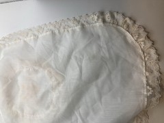 VTG 1950’s Set Of 2 Wedding Or Server Aprons Lace White And Apricot Colors MCM