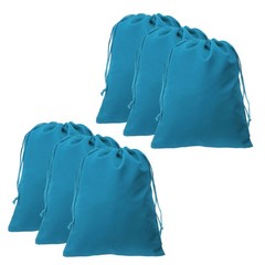 10pcs Velvet Gift Bags 7.9″ x 9.8″ Drawstring Jewelry Pouches, Lake Blue