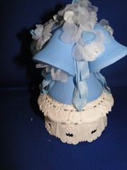 New Vintage Wilton «Victorian » Wedding Cake Top, Blue satin bells, 103-1589