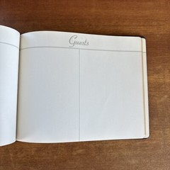Samuel Ward Genuine Leather 1958 to 1984 Guest Book Weaverville, North Carolina