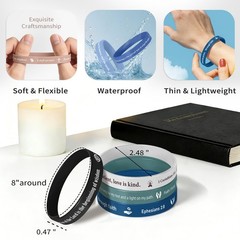 MATEPLUS 24P Bible Verse Silicone Bracelets, 12 Small, 12 colors