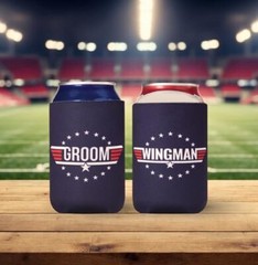Bachelor Party Favors Can Coolers (pack) Groomsman Gift for Wedding I Team 7