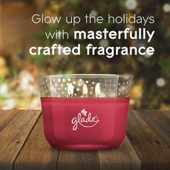 Glade Autumn Spiced Apple 3-Wick Candle Infused Essential Oils Limited Edition