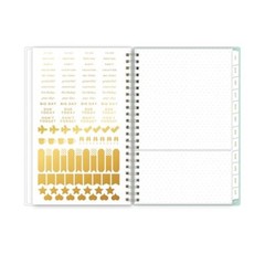 Day Designer 2025-2026 Weekly and 5″ x 8″ Secret Garden Mint- 2025/2026