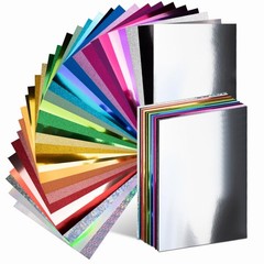 30 Pack Metallic Glitter Cardstock Paper 8 inches x 12 inches, various