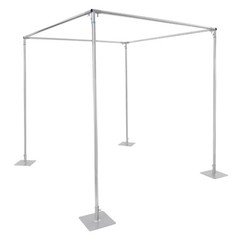 10FT Adjustable 4 Post Height Canopy Mandap Hardware Kit Wedding Party Stand