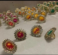 10 Classic Designer Tassel Side Kamarband Chabi Challa Satka With Ring and Box