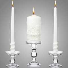 Classic Unity Candles & Glass Holders Set – Perfect for Weddings & Celebrations