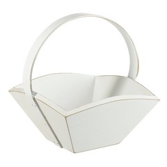 Lillian Rose Rustic Farmhouse Wooden Flower Basket One Size White Fb112