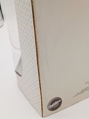 Wilton Double Heart Cake Topper Chrome & White w / Faux Crystals 5″ T x 6″ W.