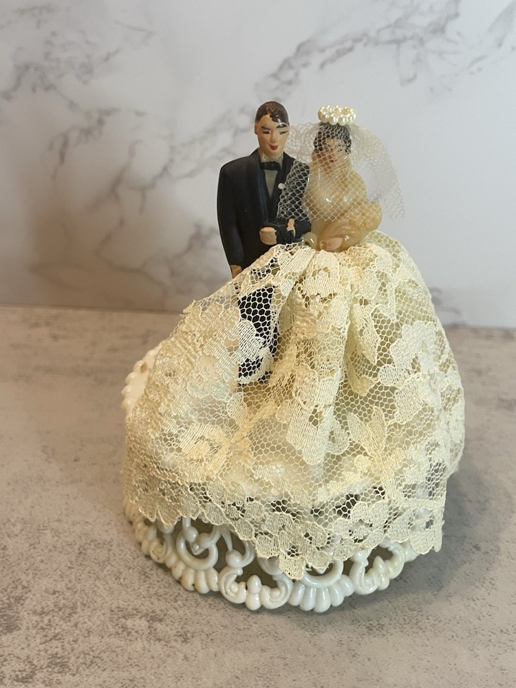 Vtg 1940s 1950s Wedding Cake Topper