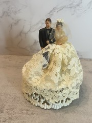 Vtg 1940s 1950s Wedding Cake Topper