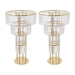 2PCS Flower Stand With Pendants 4-Tier Elegant Flower Stand for Party Weddings