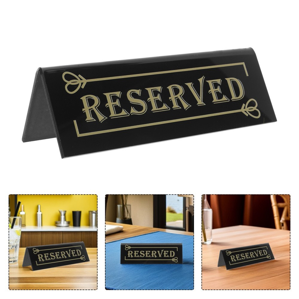 10 Pcs Acrylic Reserved Table Cards Tent Sign Birthday Hosts Wedding