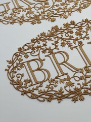 Bride & Groom Wooden Laser Cut Wedding Signage