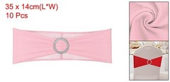 10 Pack Chair Sashes Stretch Chair Cover Band Bows Cover Band Light Pink