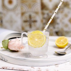 5 oz Clear Plastic Disposable Coffee Cups With Handle Wedding Tableware