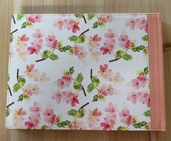 Floral, Peach, Pink, Guestbook With Spiritual Quotes Throughout, Ribbon Marker