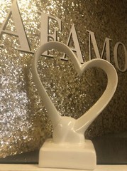 6” Love Knot Heart Framed Romantic Theme Wedding Cake Topper