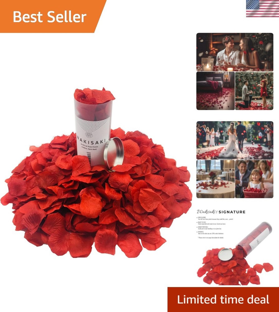 Ready-to-Use 1,000 Scented Silk Rose Petals – Perfect for Weddings and Parties
