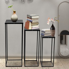 3pcs Plant Stand Metal Flower Pot Holder Display Rack Living Room Decorative