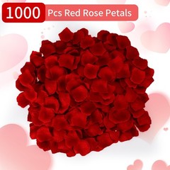 Uvaluefeet 1000 Pcs Artificial Fake Rose Petals,Flower 1000Pcs, Dark Red