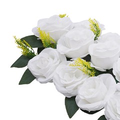 Wedding Dining Table Flower Centerpiece Artificial Rose Flower Arrangement 6Pcs