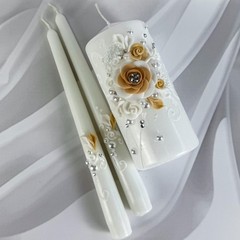 Magik Life Unity Candle Set – Wedding Ceremony Reception 6 Pillar Two 10 Taper