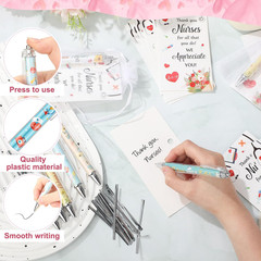 30 Set Nurse Gifts Bulk Nurse Ballpoint Pens and Thank You Cards with Bags Twist