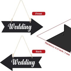 Arrow Chalkboard Signs 13.85 x 6 Inches Acrylic Hanging Direction Signage