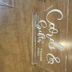 Acrylic Wedding Sign Set – Cards & Guest Book + Reserved Table Signs