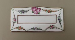 4 C.M Hutschenreuther Dresden Porcelain Handpainted Floral Place Card Holders