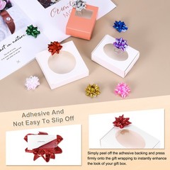 100Pcs 1.5″ Mini Star Gift Bows Laser Bows Red